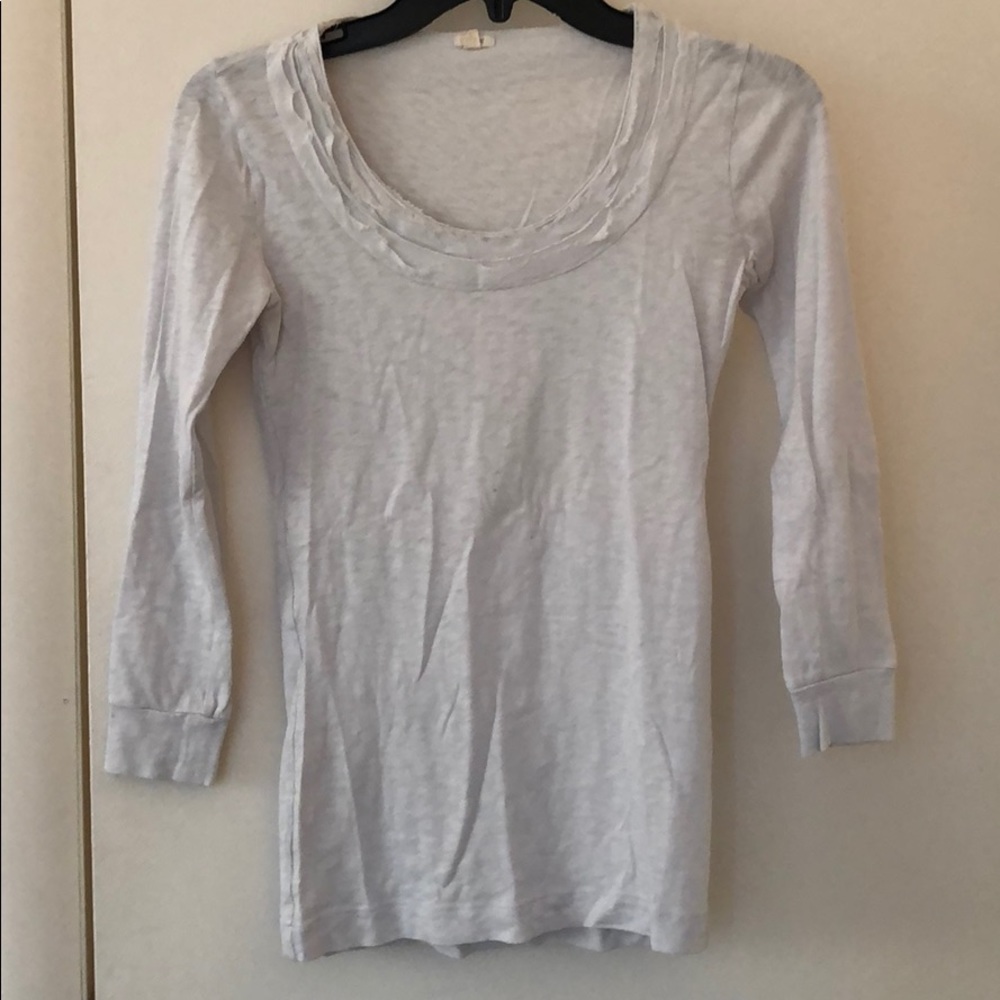 3/4 sleeve top, light blue